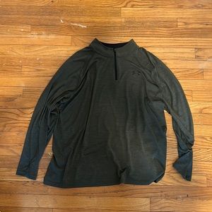 Military green men’s underwear quarter zip dry fit size 2XL